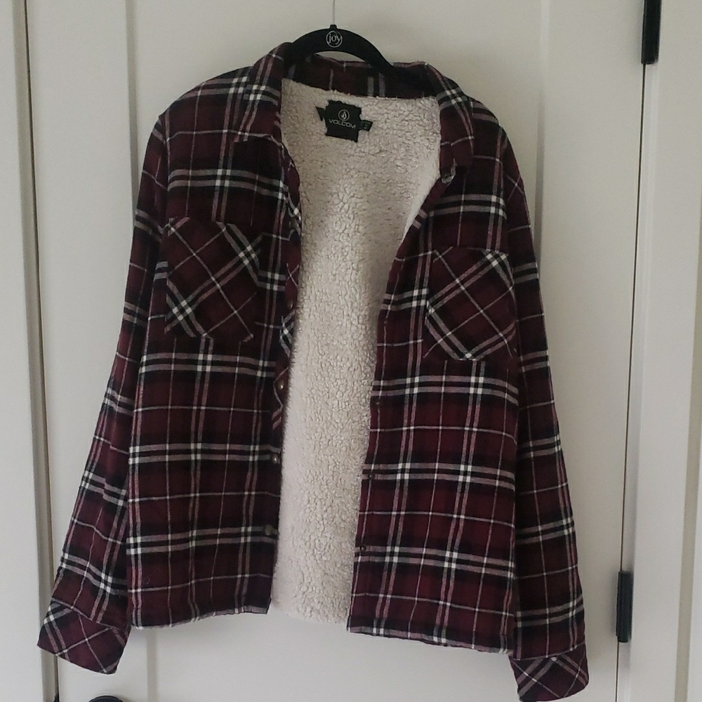 Volcom Plaid Sherpa-Lined Jacket